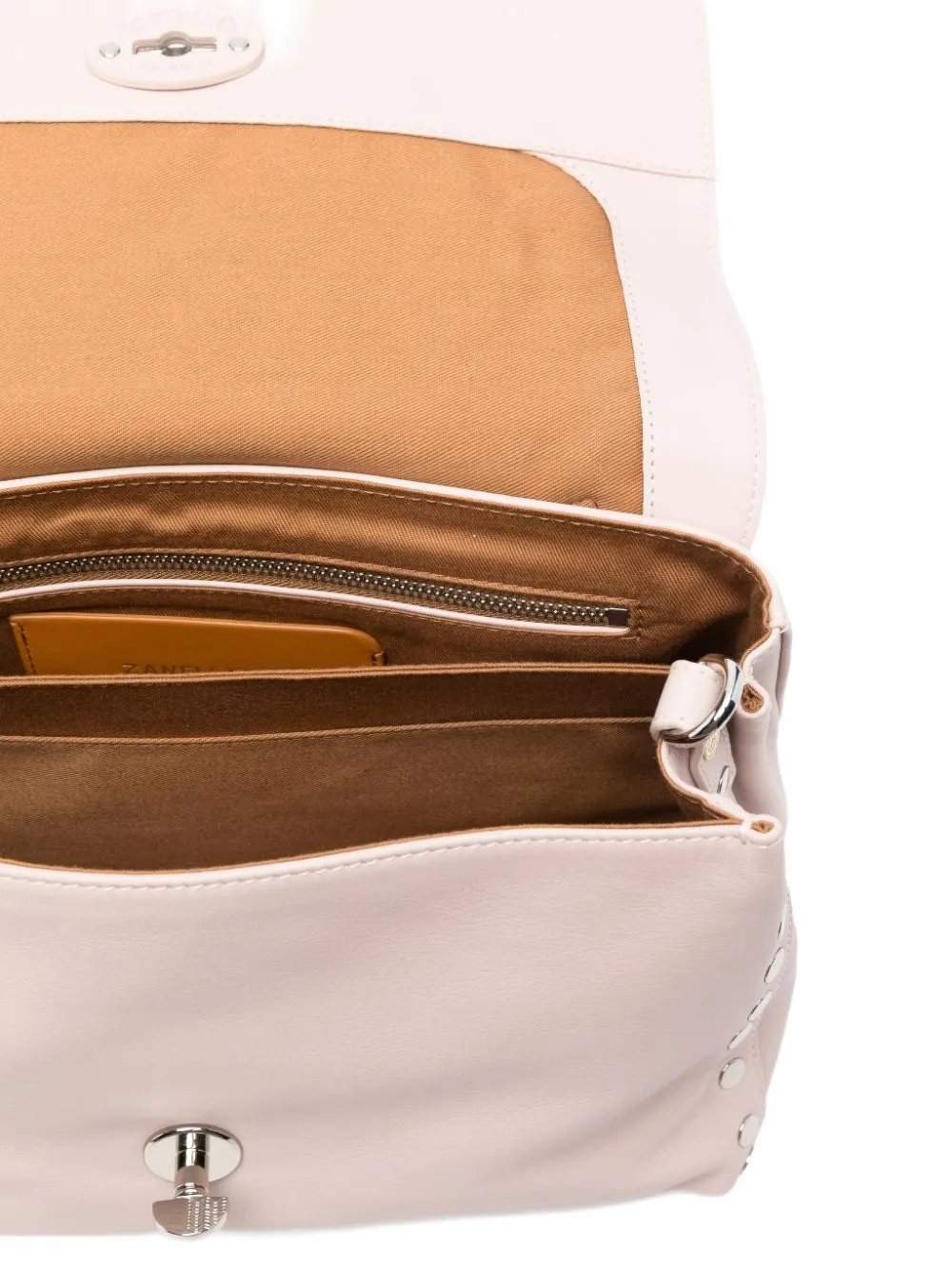 Zanellato Kleine Postina leren shopper met studs Roze