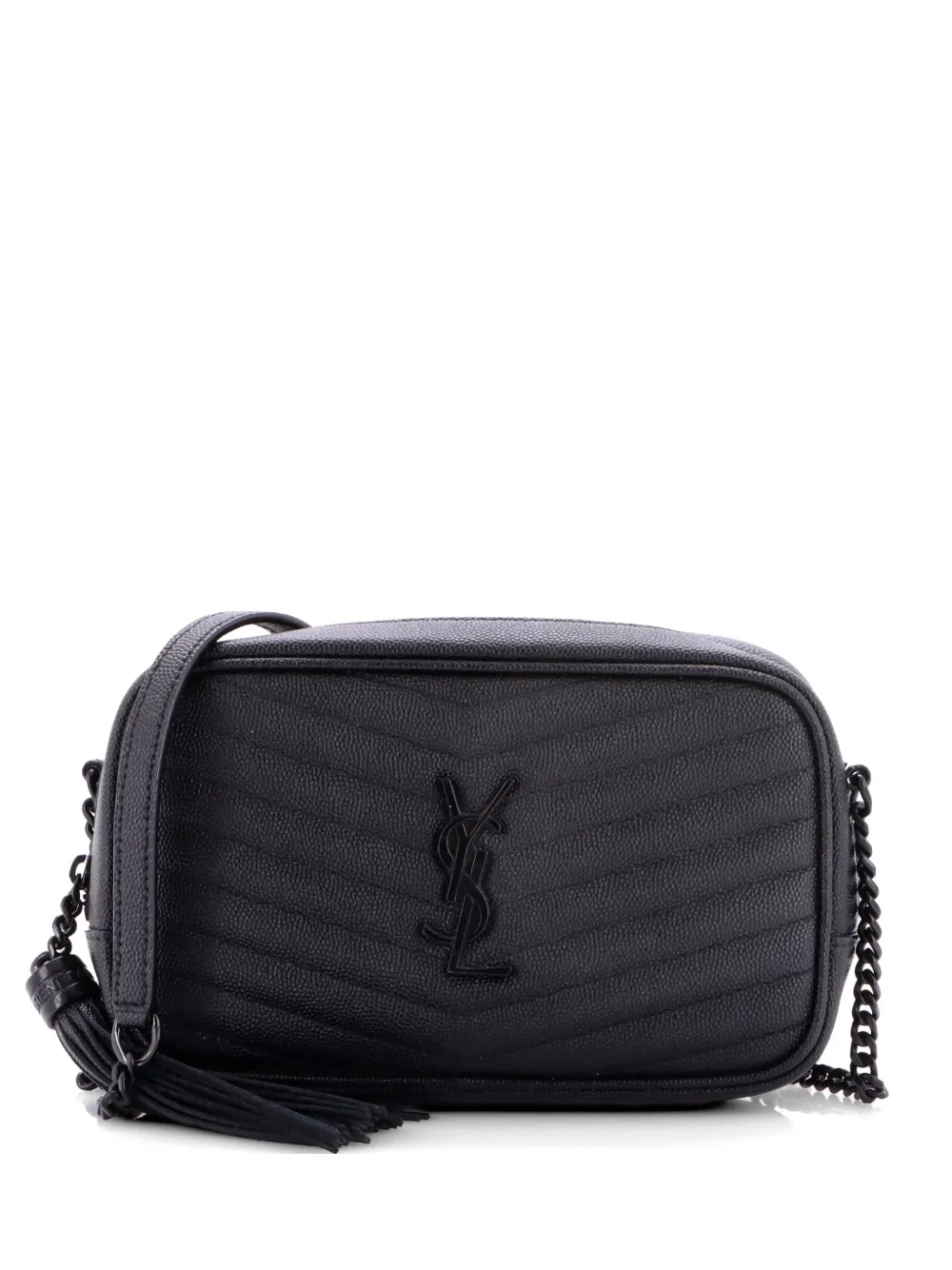 Saint Laurent Pre-Owned Lou Camera Bag Matelasse Chevron Leather Mini crossbody bag - Schwarz