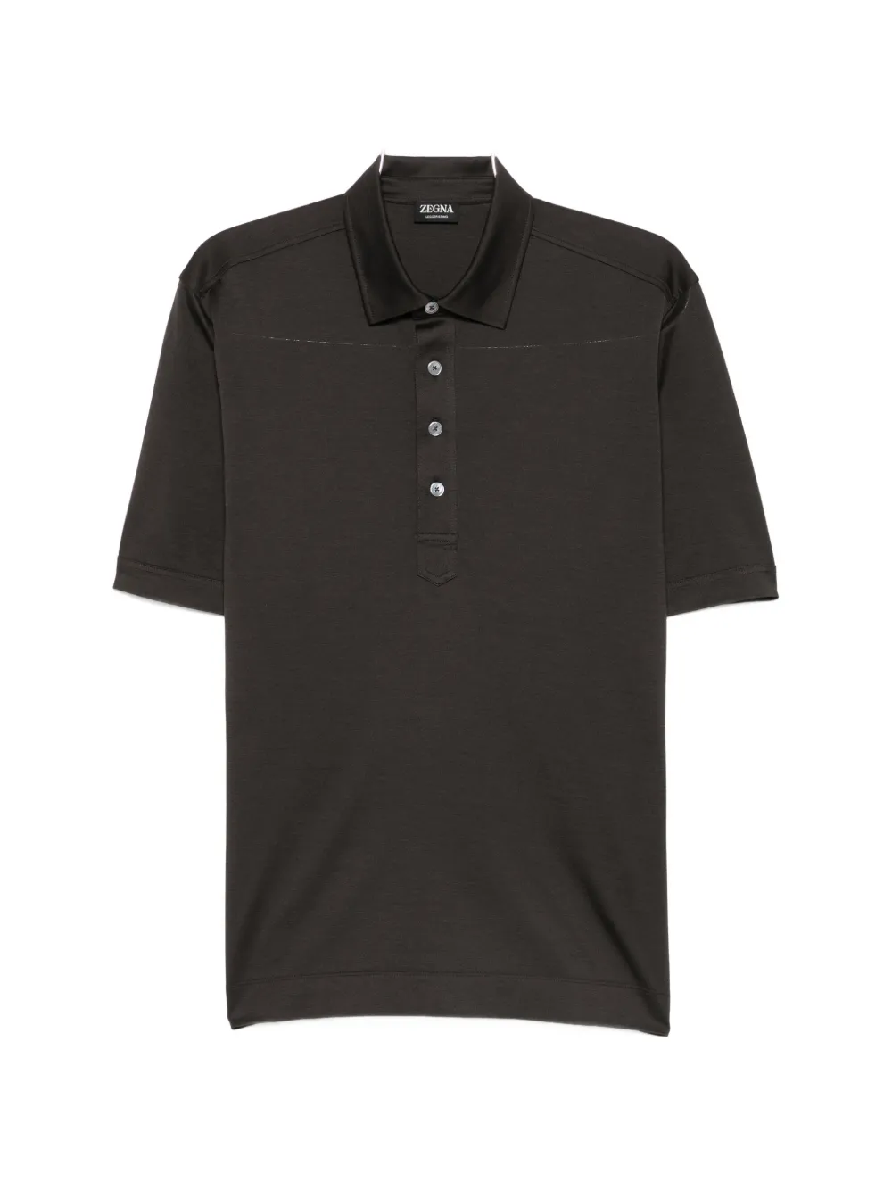 Zegna short-sleeved polo shirt - Braun