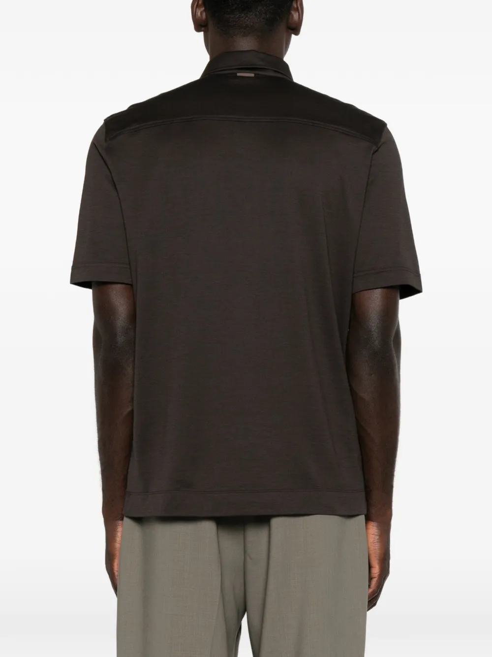 Zegna Poloshirt met korte mouwen Bruin