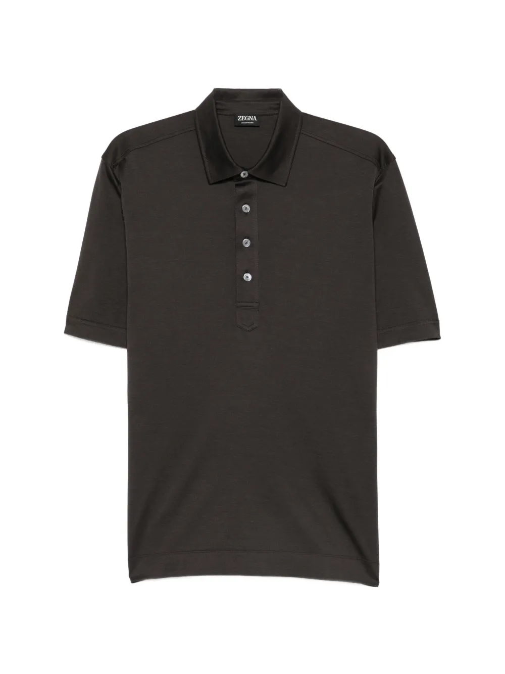 Zegna short-sleeved polo shirt - Marrone