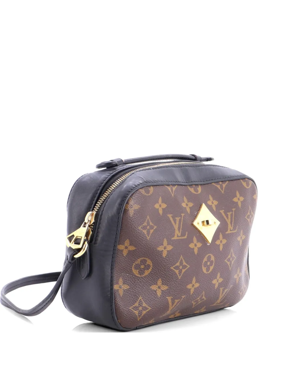 Louis Vuitton Pre-Owned Saintonge Handbag Monogram Canvas with Leather crossbody bag - Nero