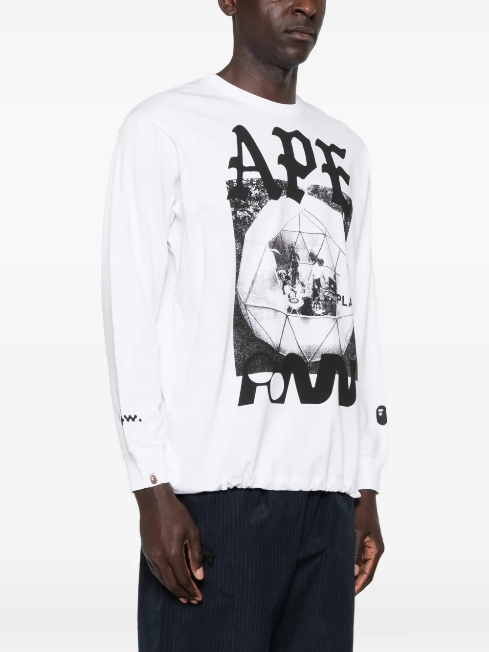 A BATHING APE T-shirt met print Wit