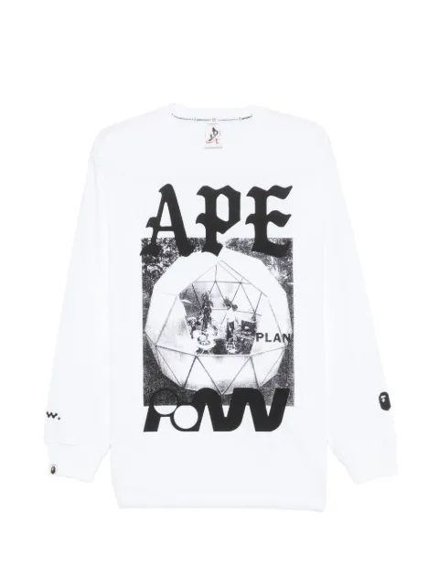 A BATHING APE® graphic-print long-sleeve T-shirt