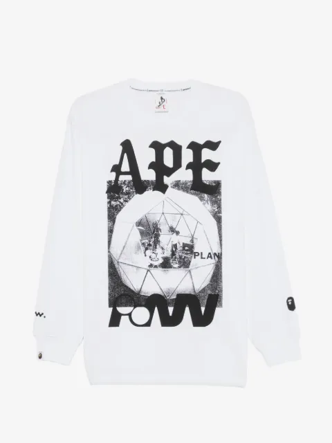 A BATHING APE® graphic-print long-sleeve T-shirt