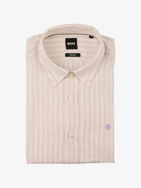 BOSS striped linen shirt