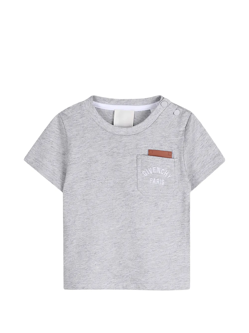 Givenchy Kids logo-embroidered pocket T-shirt - Grigio