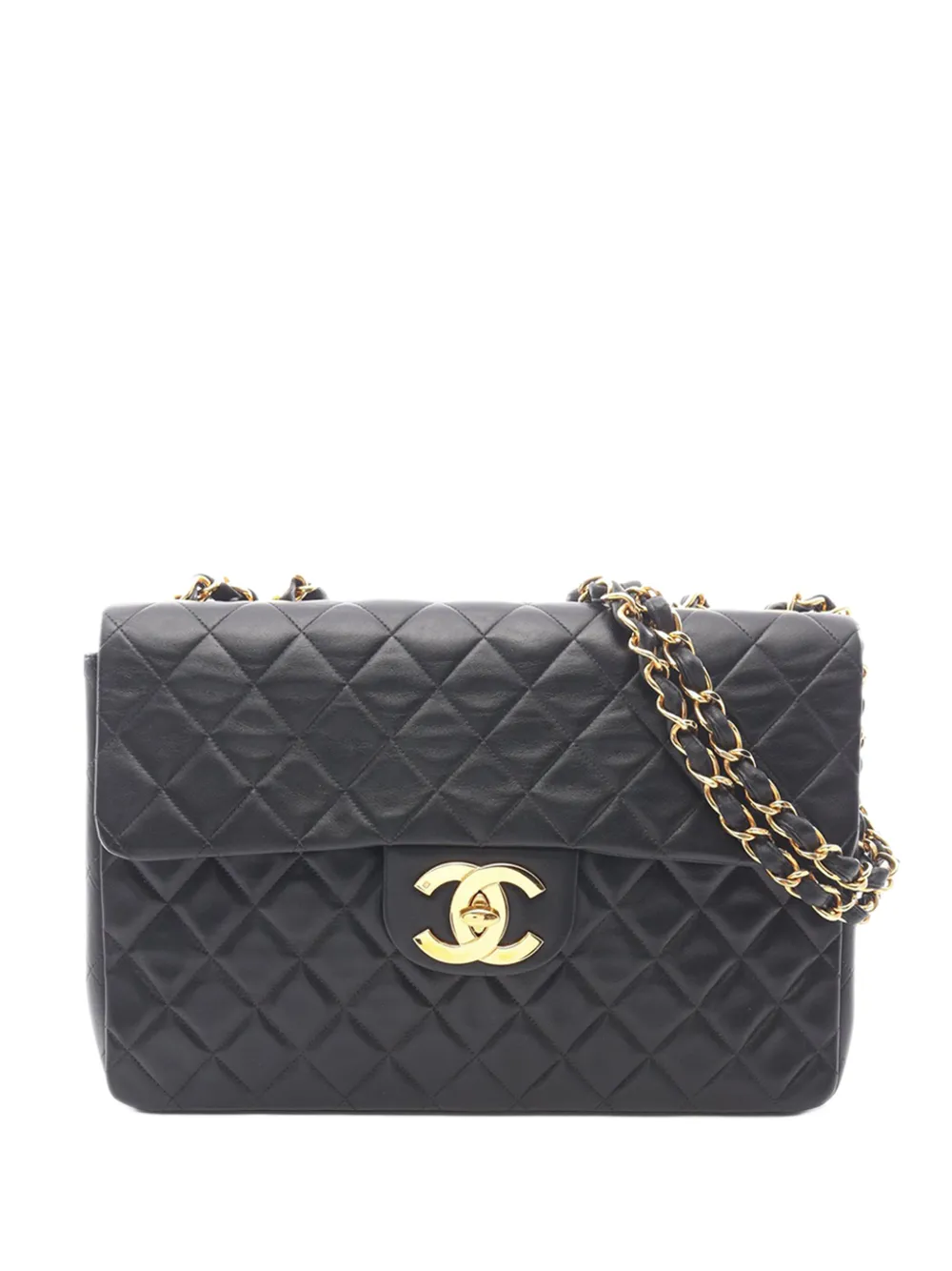 CHANEL Pre-Owned 1994-1996 Jumbo XL Classic Lambskin Single Flap shoulder bag - Nero