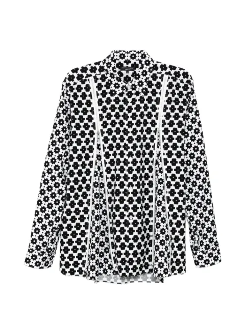 Comme Des Garçons geometric-print zip-detail shirt
