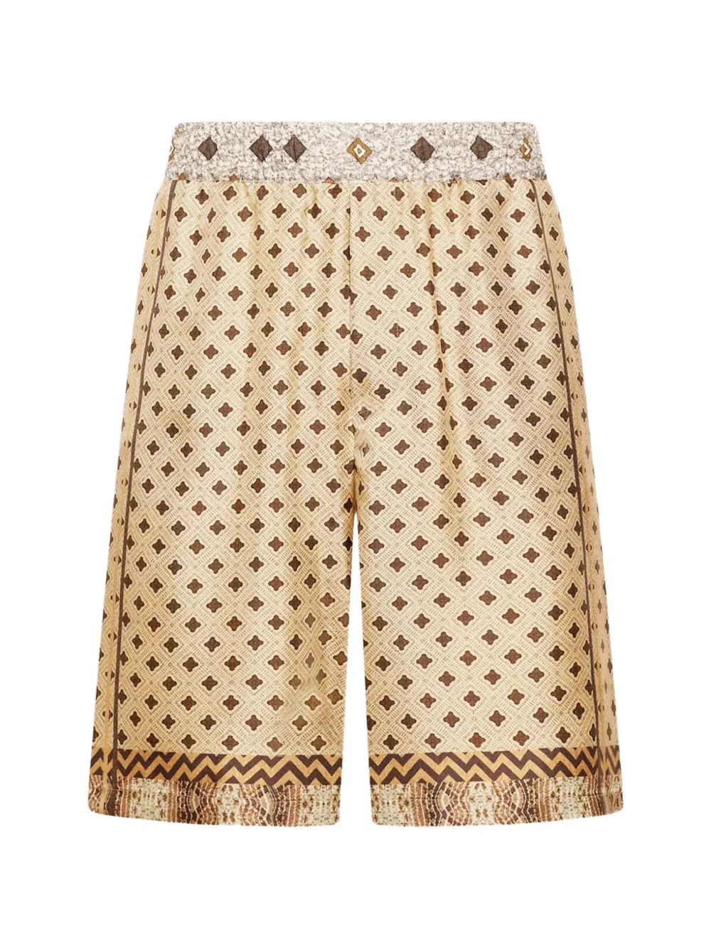 Pierre-Louis Mascia Aloe geometric-print shorts - Toni neutri