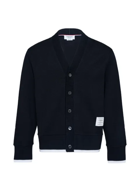 Thom Browne V-neck chunky-trim cardigan