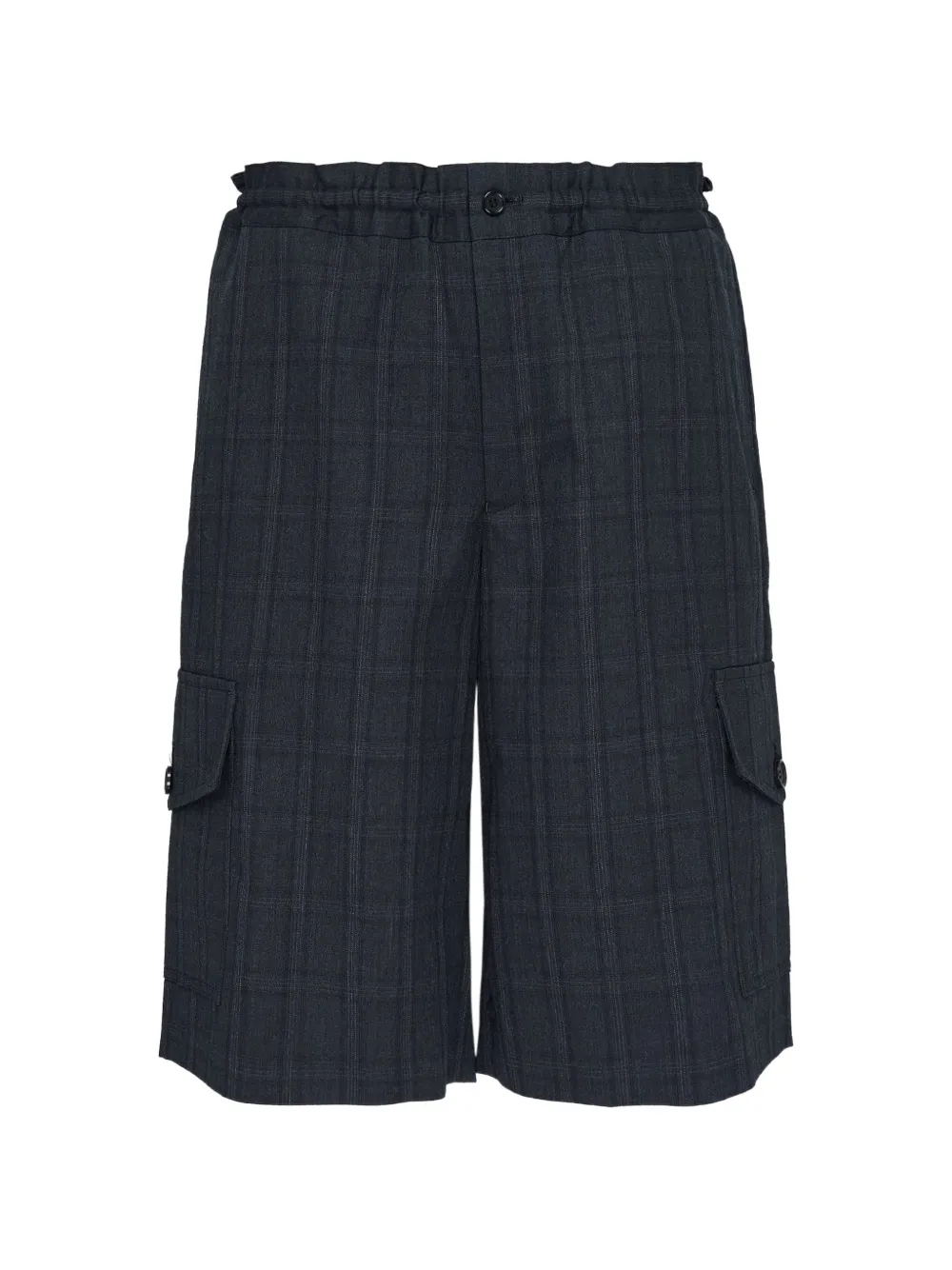 Comme des Garçons Homme Deux check-pattern shorts - Grey