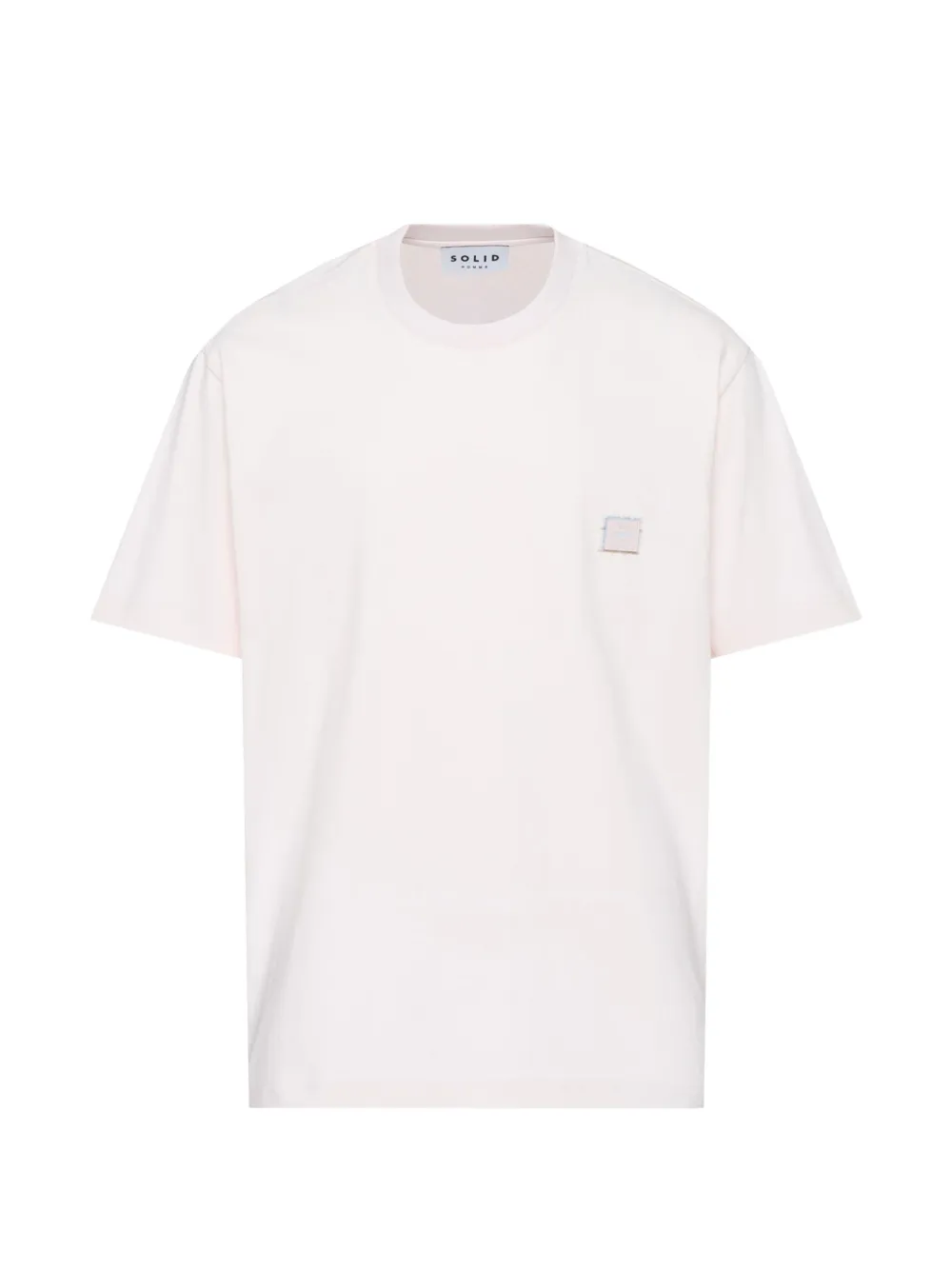 SOLID HOMME logo-patch T-shirt | Pink | Image 1