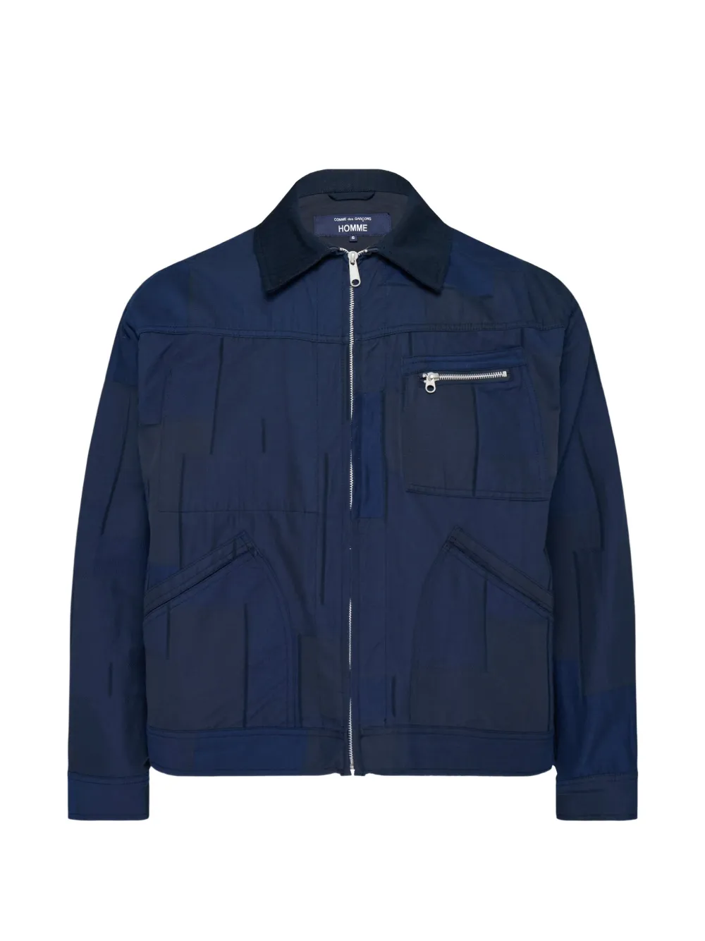 Comme des Garçons Homme multi-pocket patchwork overshirt - Blu