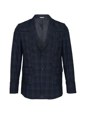 COMME des GARÇONS HOMME ネイビー チェック ブレザー COMME des GARCONS HOMME コムデギャルソンオム 20AW ウール ジップ