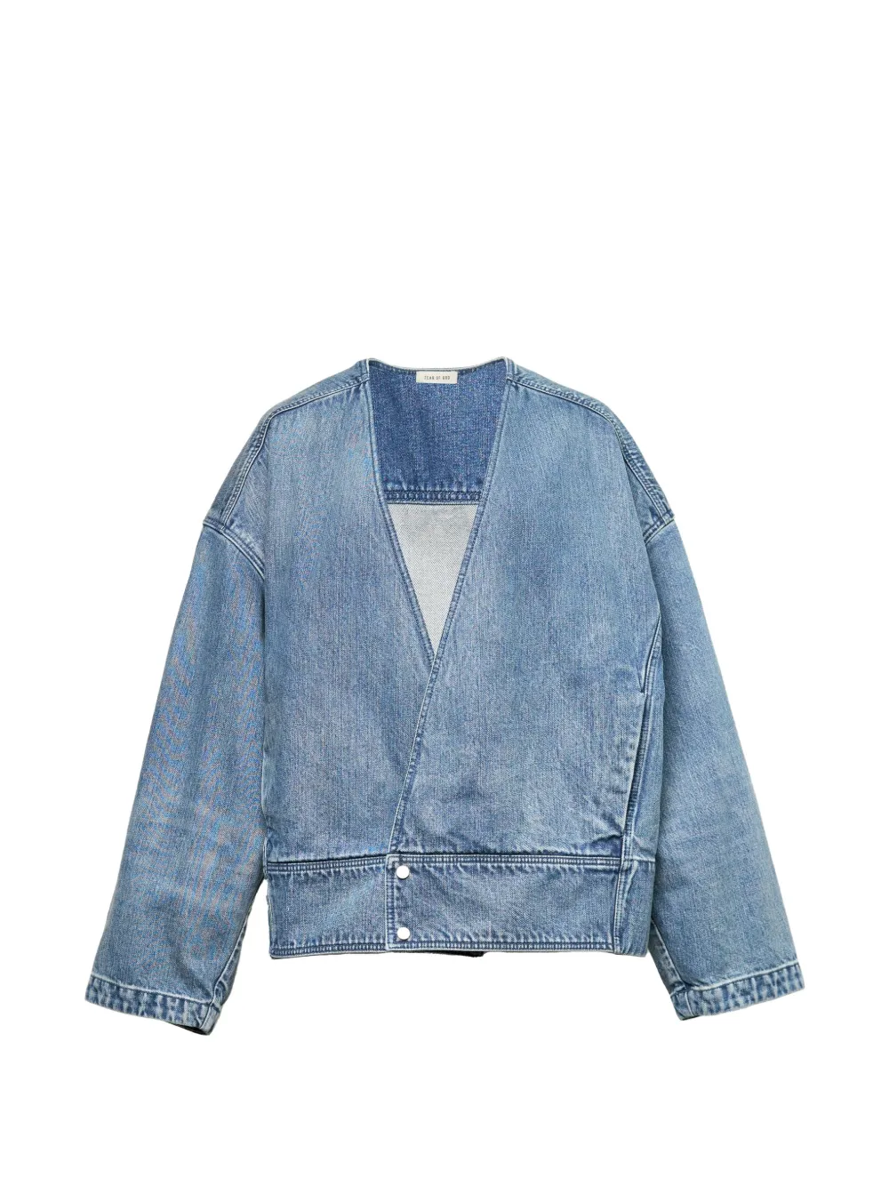 Fear Of God lapelless denim jacket - Blau