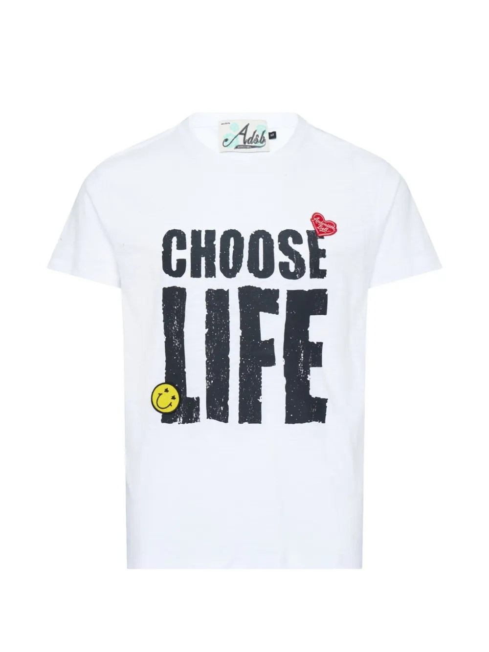 Andersson Bell slogan-print slub-texture T-shirt - Weiß