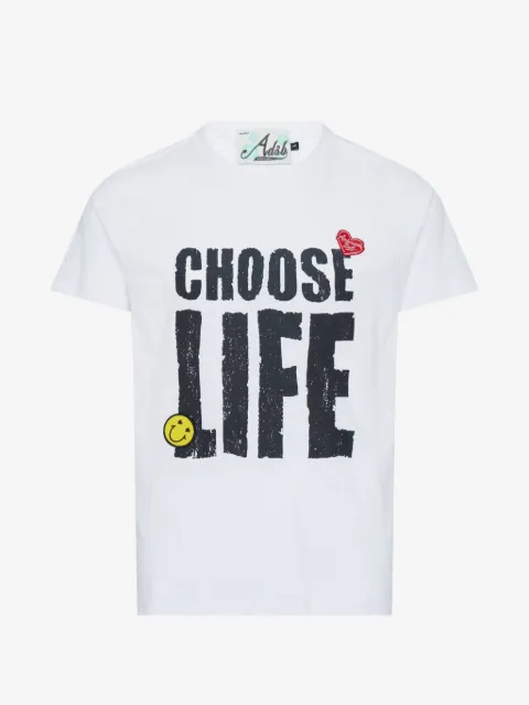 Andersson Bell slogan-print slub-texture T-shirt