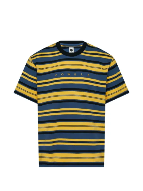 Vowels striped short-sleeve T-shirt