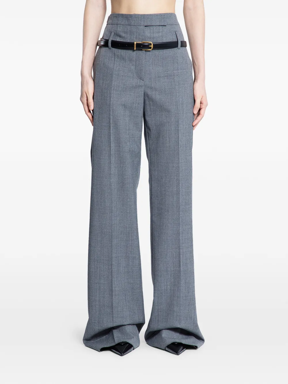 Prada belted tailored trousers - Grau