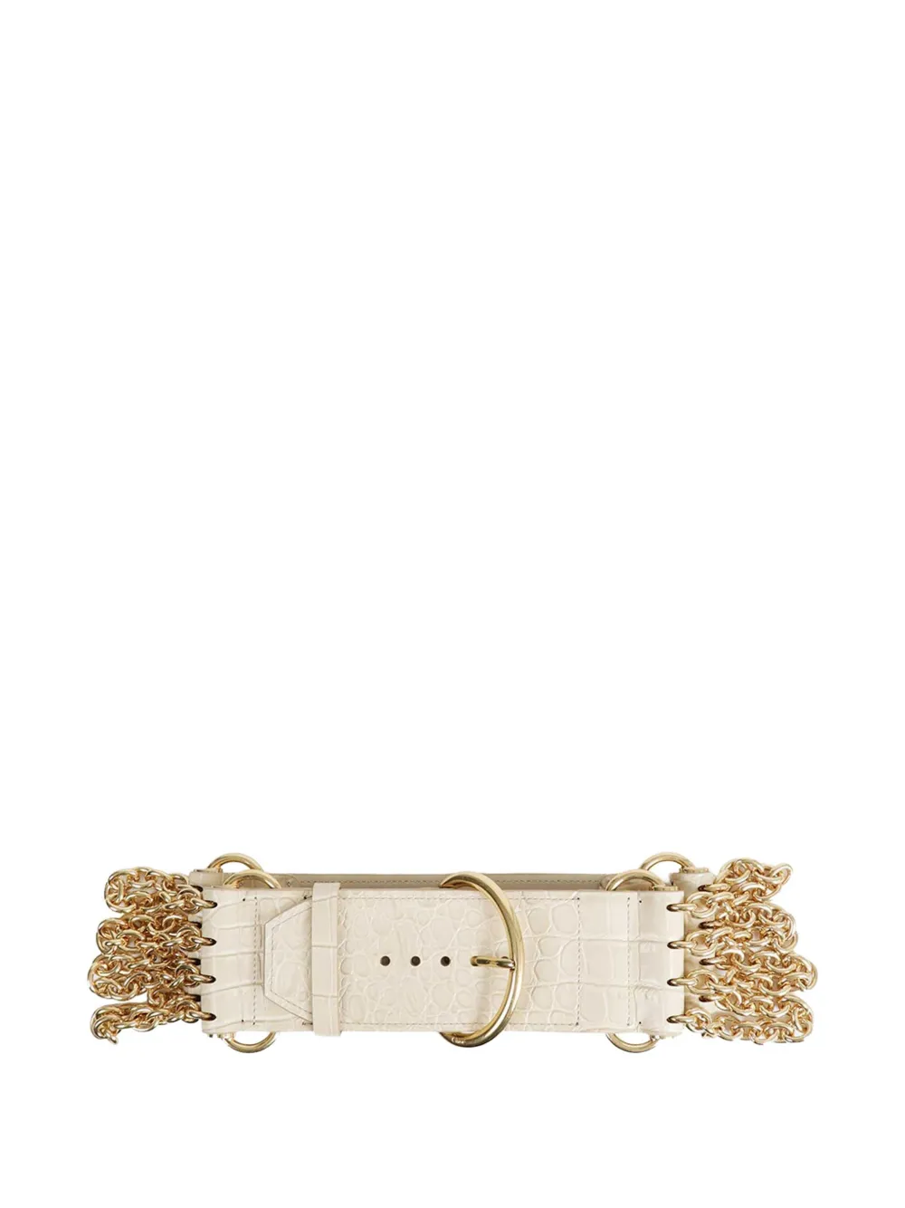 Chloé Camera croc-effect chain belt - Toni neutri