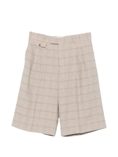 Drôle De Monsieur check-pattern pleated shorts