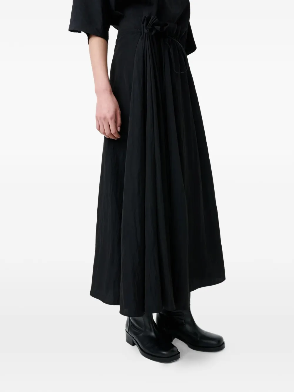 Studio Nicholson Messina Maxi Skirt in Black, view 5