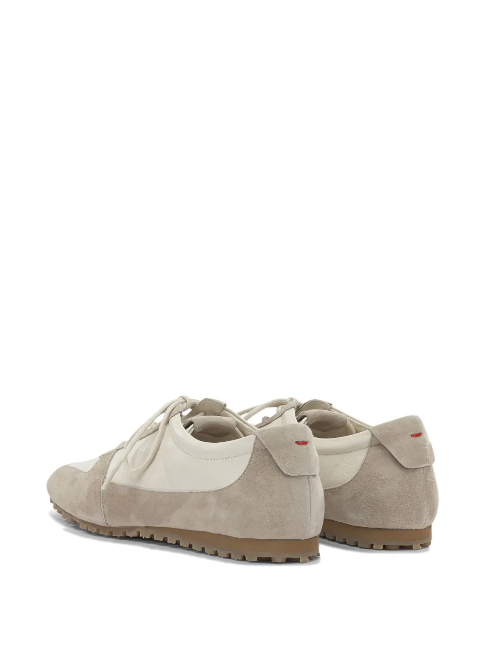 Aeyde Uma panelled suede sneakers Beige
