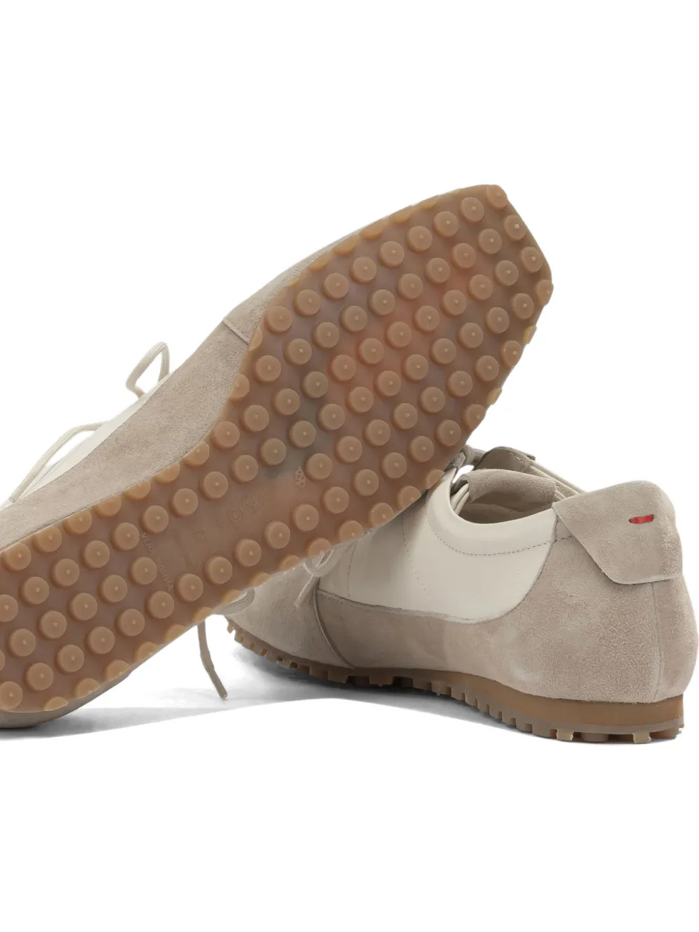 Aeyde Uma panelled suede sneakers Beige