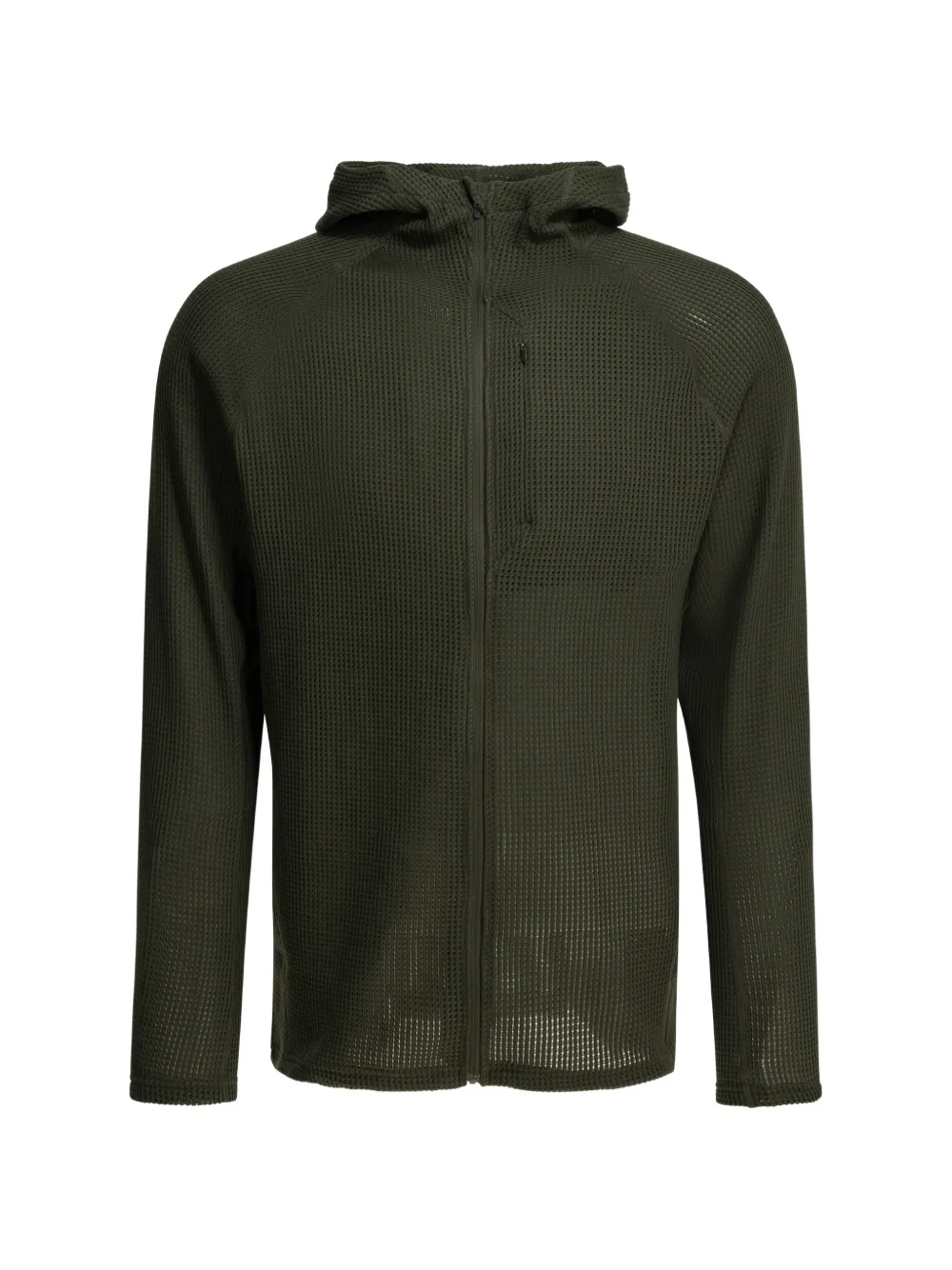 Houdini Sportswear Pace Flow waffle-knit zip-up hoodie - Verde