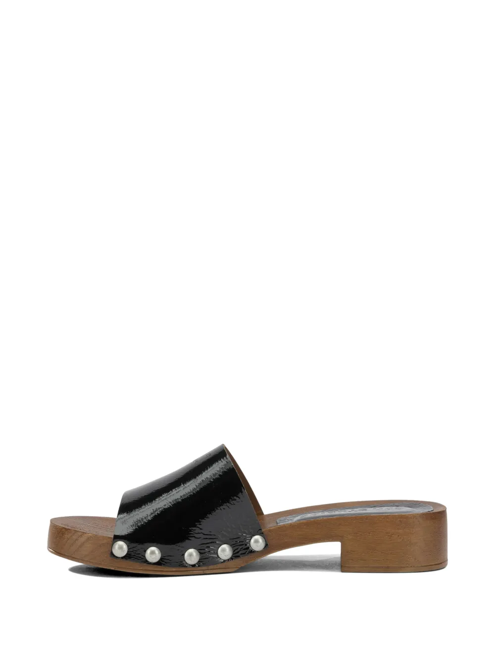Copenhagen CPH798 studded patent leather mules Zwart