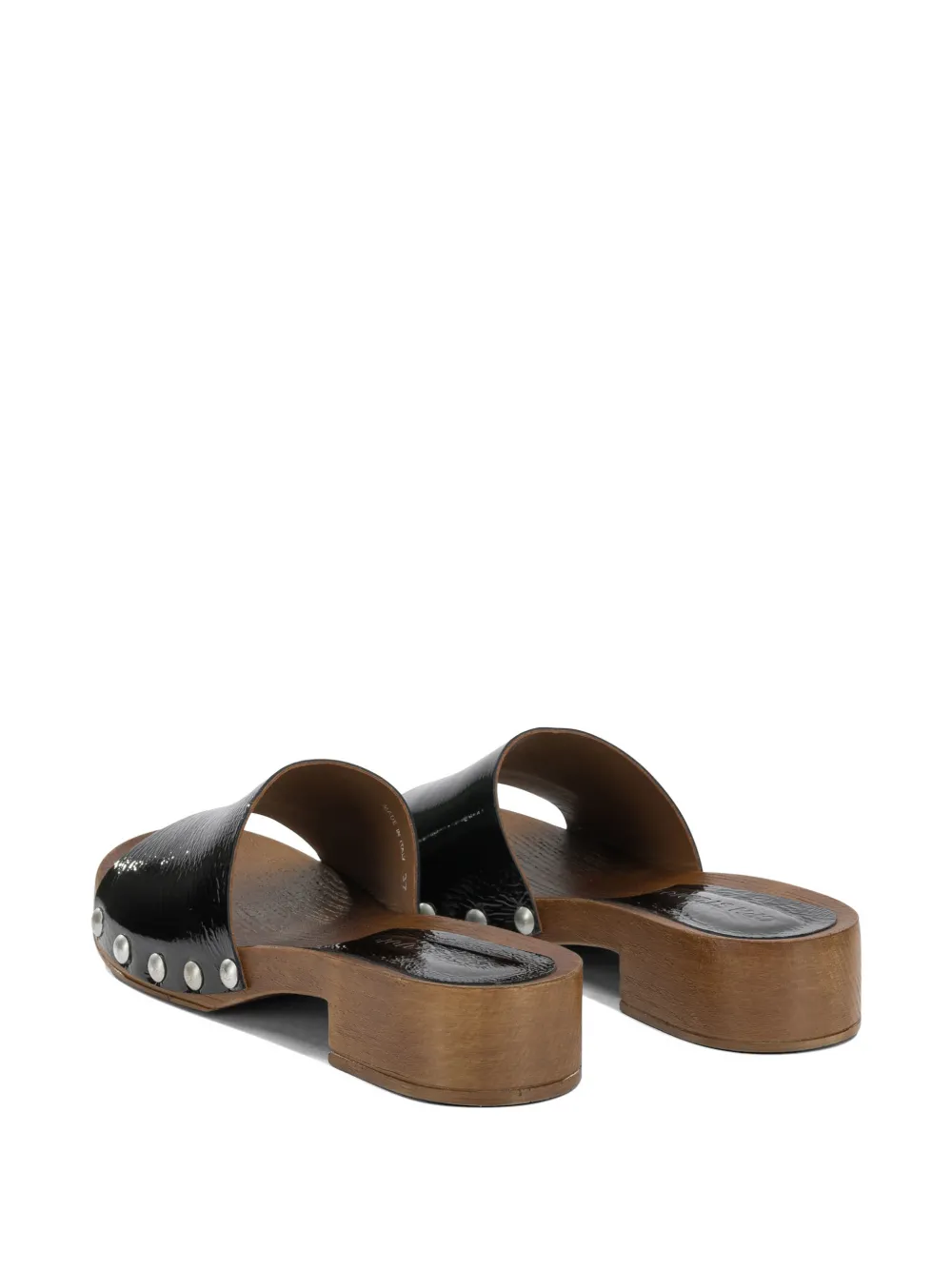 Copenhagen CPH798 studded patent leather mules Zwart