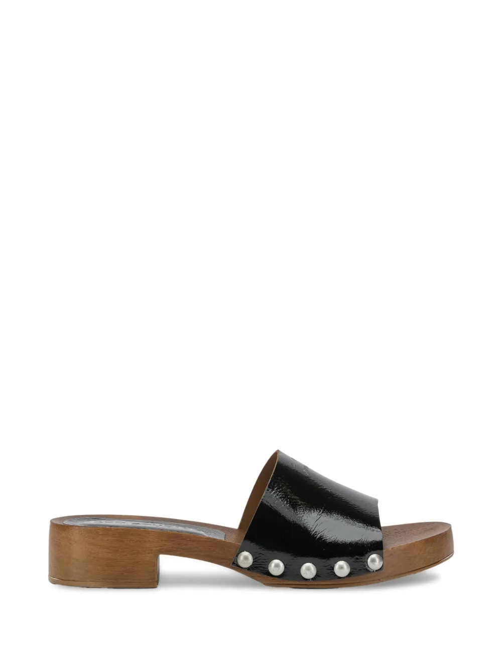 Copenhagen CPH798 studded patent leather mules Zwart