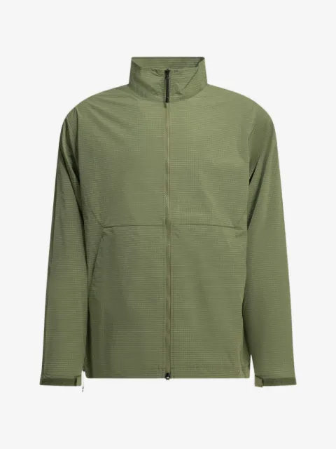 Goldwin grid-pattern high-neck windbreaker