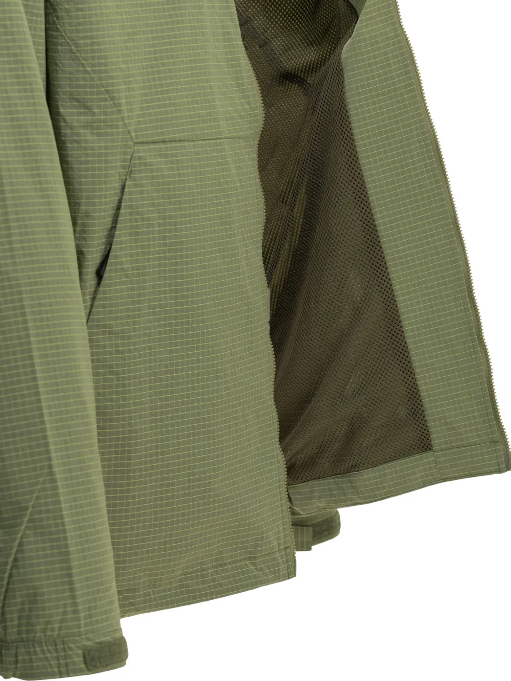 Goldwin Windjack met hoge hals en patroon Groen