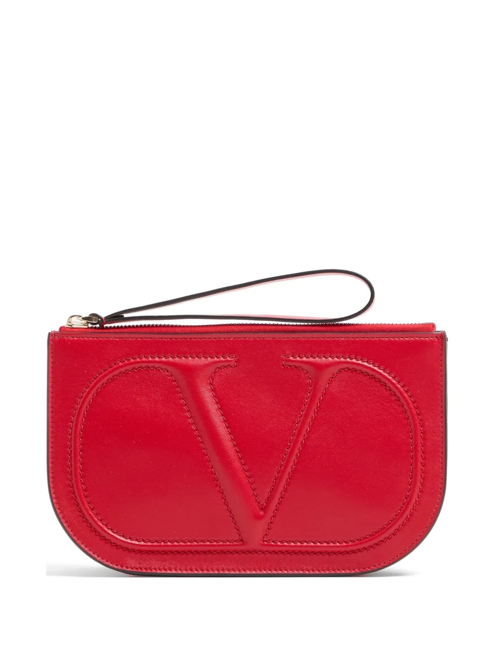 Valentino Garavani VLogo Walk nappa pouch - Rosso