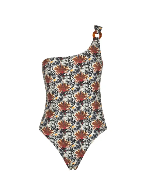 Anjuna floral-print one-shoulder swimsuit
