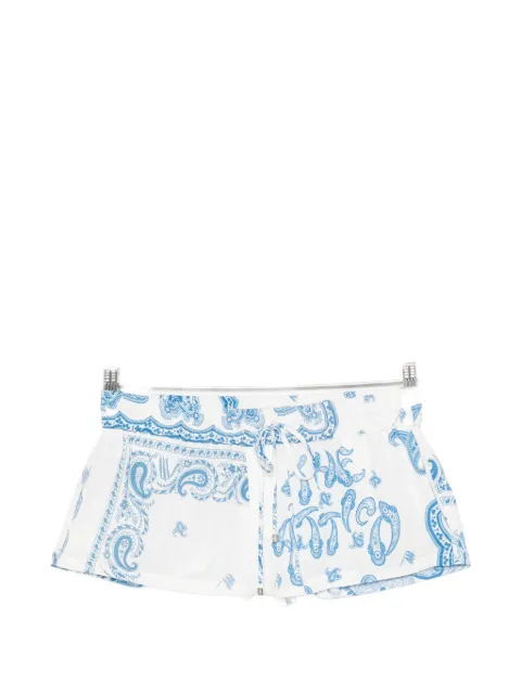 The Attico paisley drawstring shorts