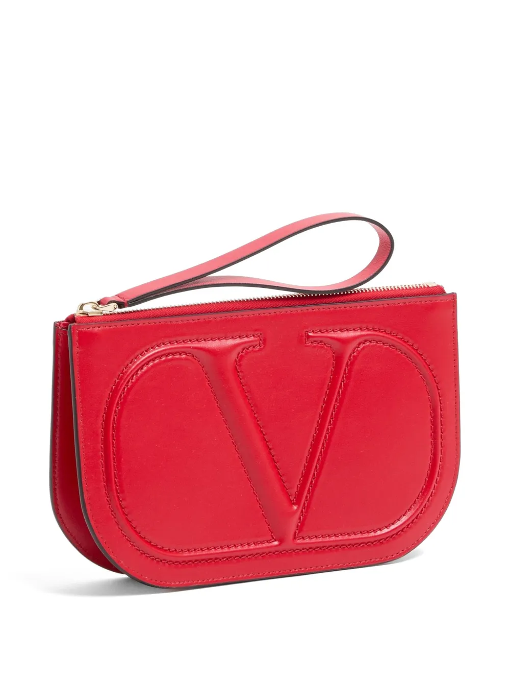 Valentino Garavani VLogo Walk kalfsleren buidel Rood