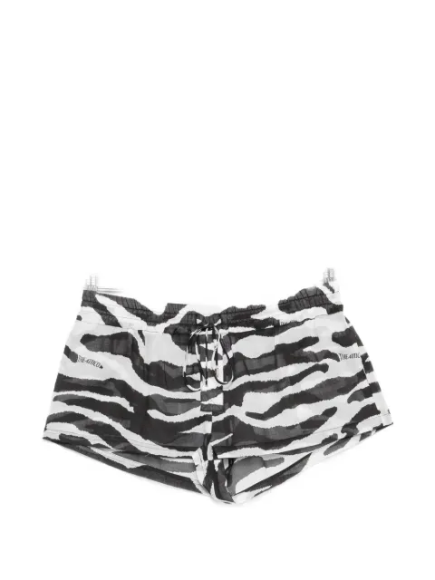 The Attico zebra-pattern drawstring shorts