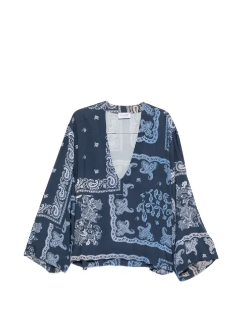 The Attico paisley V-neck blouse