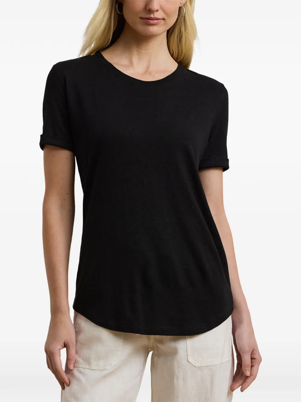 Lauren Ralph Lauren embroidered-logo T-shirt - Nero