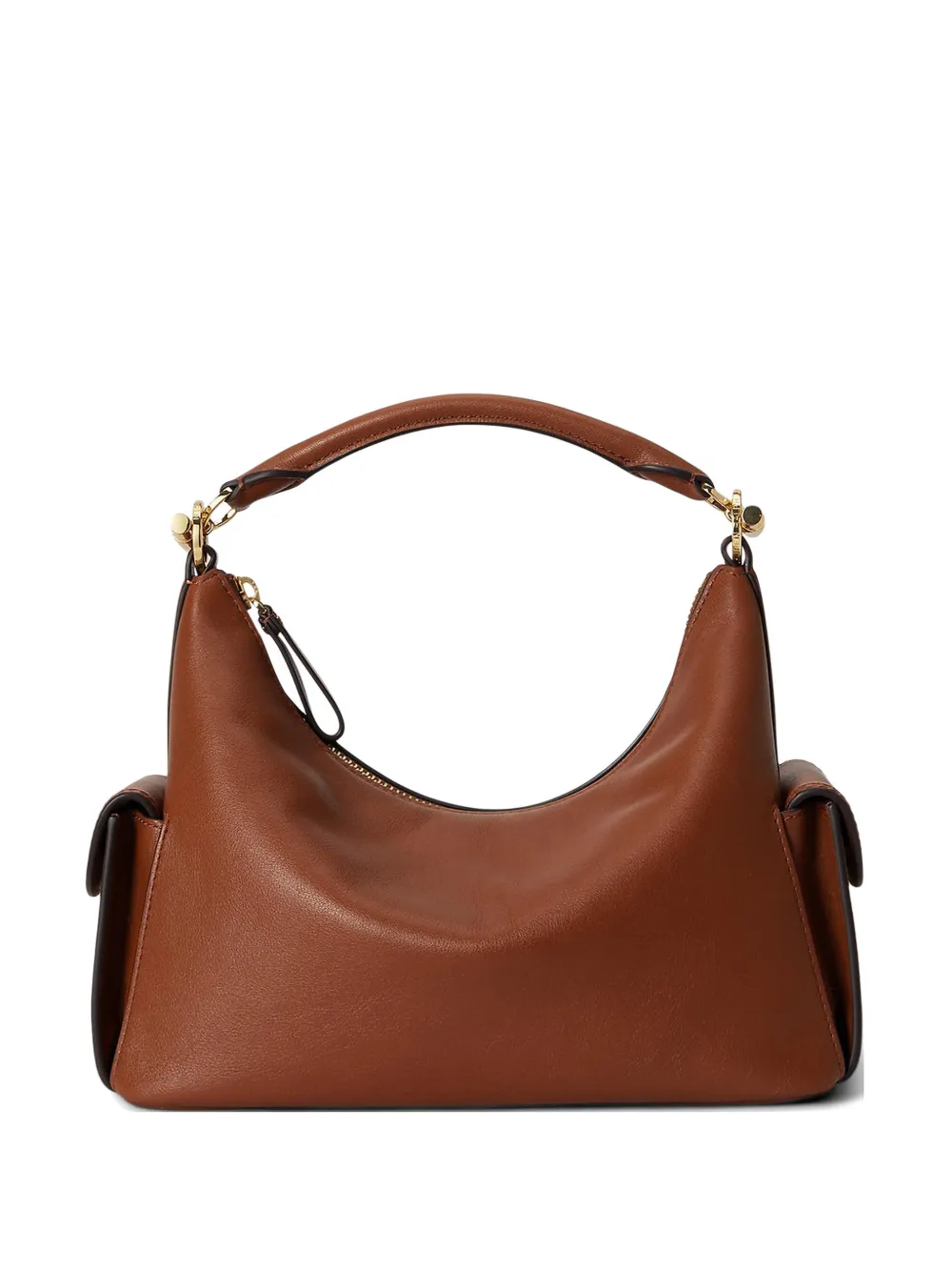 Lauren Ralph Lauren small Blaike leather shoulder bag - Marrone