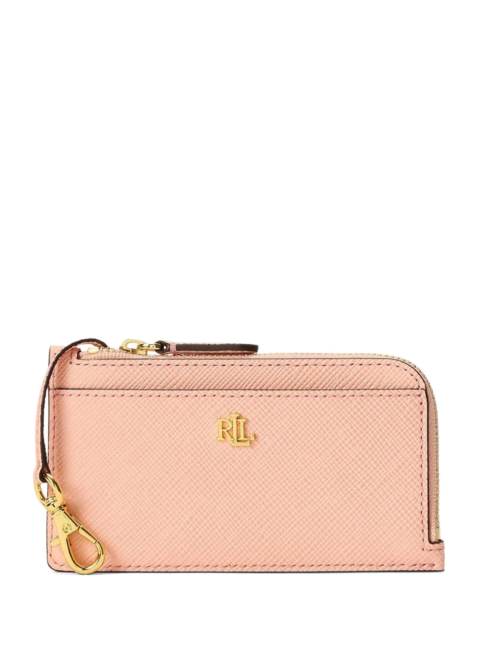 Lauren Ralph Lauren logo-plaque leather wallet - Rosa