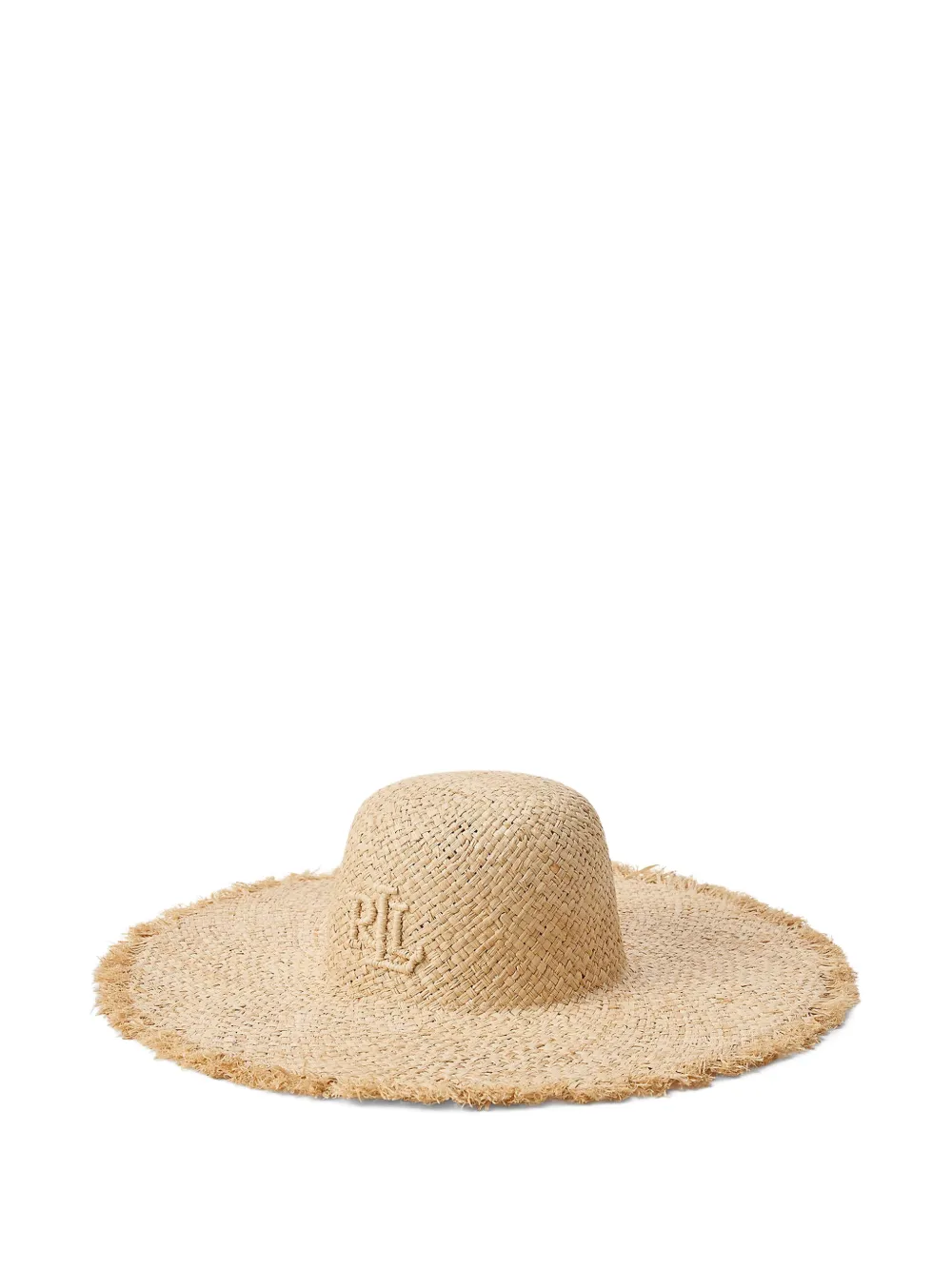Lauren Ralph Lauren frayed-brim logo-embroidered sun hat - Toni neutri