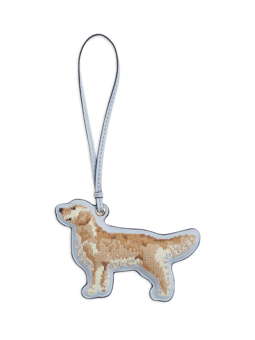 Lauren Ralph Lauren Golden Retriever leather bag charm - Blu