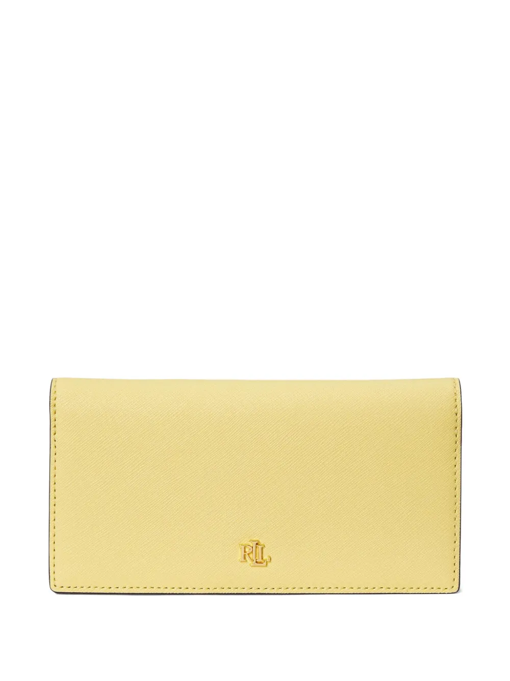 Lauren Ralph Lauren Portafoglio in pelle con placca logo - Giallo