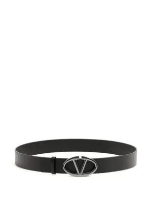 Valentino Garavani Vロゴ レザーベルト | ブラック | FARFETCH JP