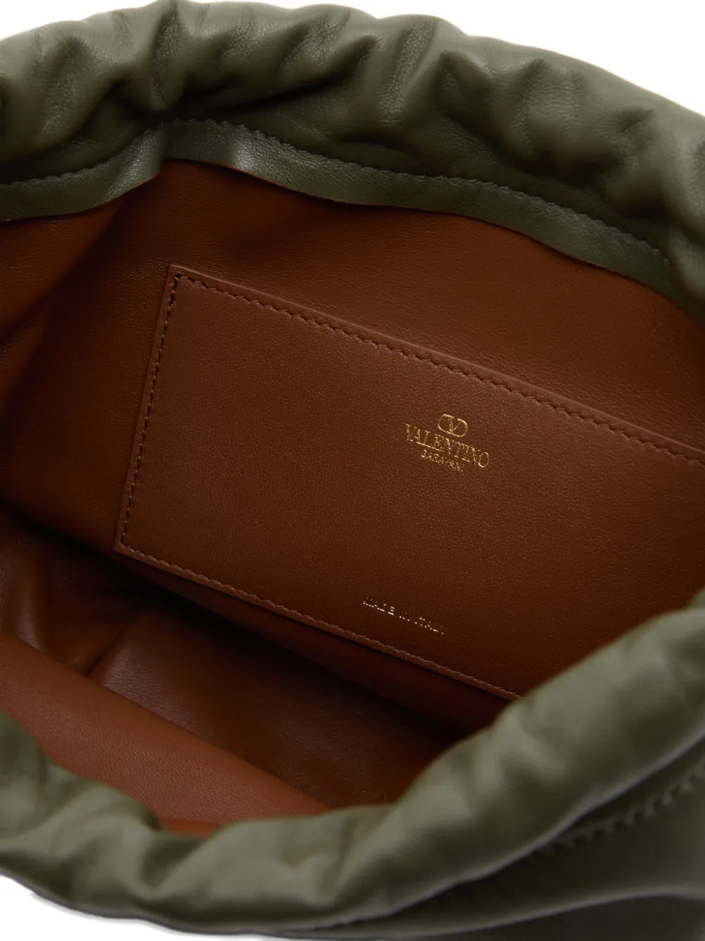 Valentino Garavani VLogo Pouf mini-tas van nappa leer Groen