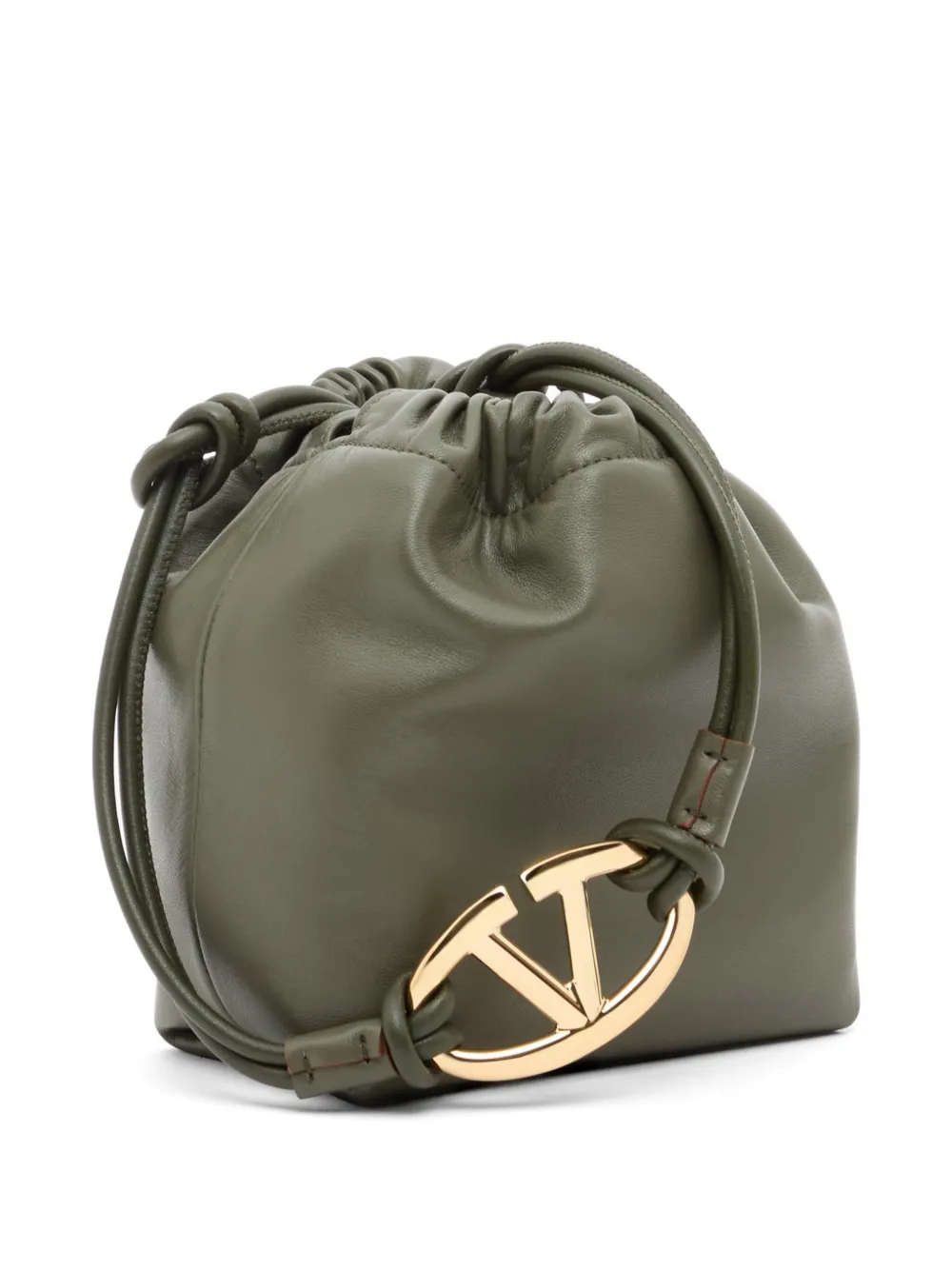 Valentino Garavani VLogo Pouf mini-tas van nappa leer Groen